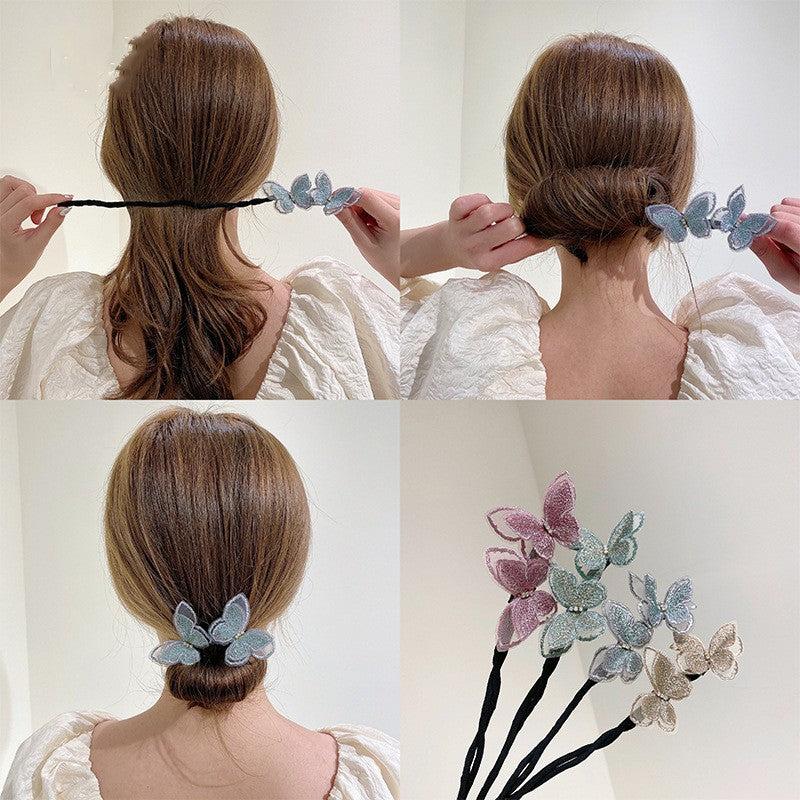 Hair Bun Maker Butterfly Hair Donuts French Hair Twist Curler Hair Bun Shaper