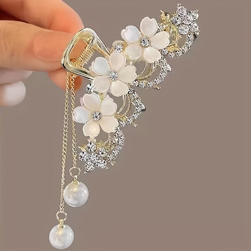 Jasmine Alloy Hair Claw Back Head Claw Rhinestone Jewelry Hair Accessories