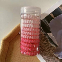 10pcs Rubber Spiral Hair Ties Elastic Hair Bands No Crease Coil