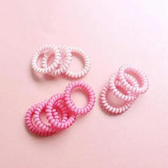 10pcs Rubber Spiral Hair Ties Elastic Hair Bands No Crease Coil