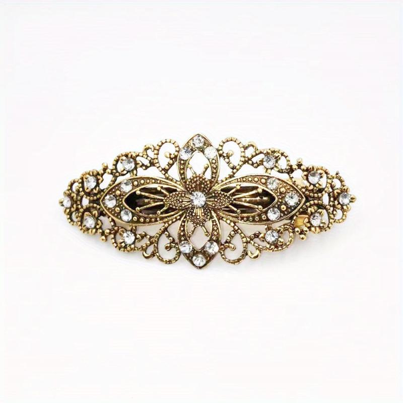 Silvery Four Leaf Clover Hair Clip French Barrette Women Hair Accessorie