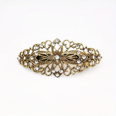 Silvery Four Leaf Clover Hair Clip French Barrette Women Hair Accessorie