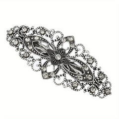 Silvery Four Leaf Clover Hair Clip French Barrette Women Hair Accessorie