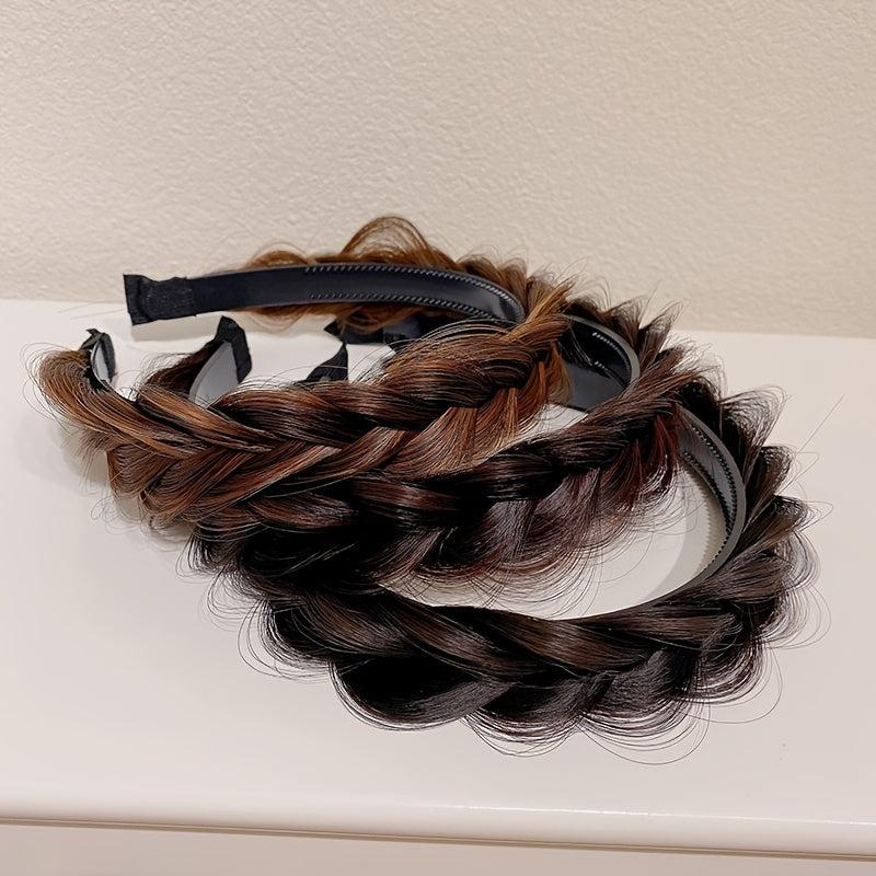 Synthetic Fish Teeth Tooth Fishtail Wig Braid Headband Band