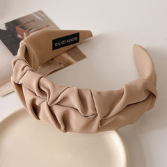 Wide Knot Hairbands Braided Ruched Hair Bands For Women's