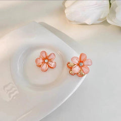 5pcs Crystal Flower Rhinestone Hair Claw Clip Strong Hold Grip Hair Accessories