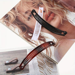 Tortoiseshell Hair Claw Clip Vintage Banana Clip Strong Hold Hair Bun Maker