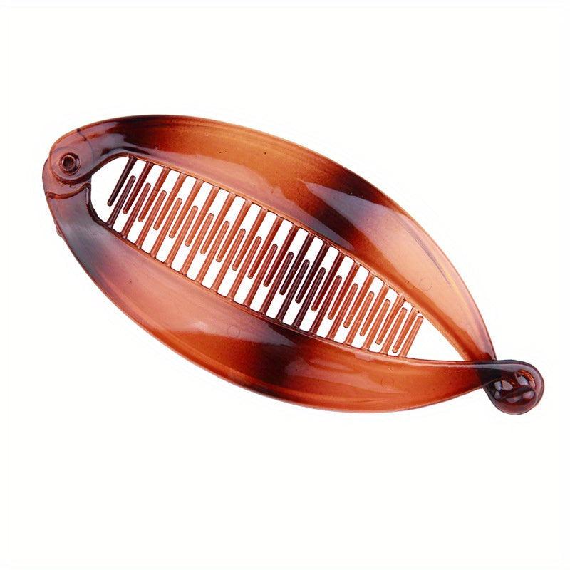 Tortoiseshell Hair Claw Clip Vintage Banana Clip Strong Hold Hair Bun Maker