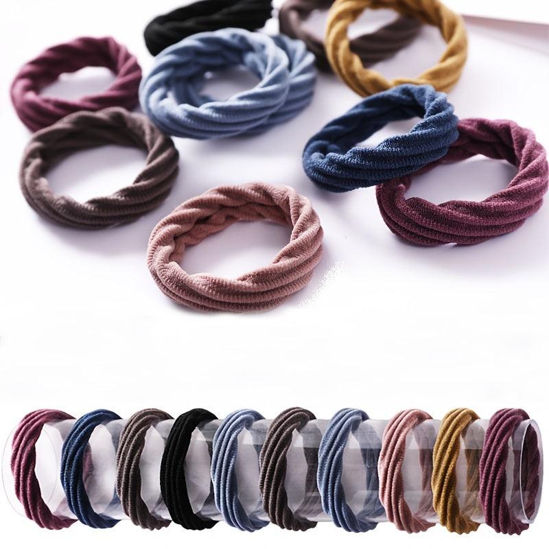 20pcs Hair Ties for Women Girls Non Slip Seamless Hair Bands Thick Curly Hair