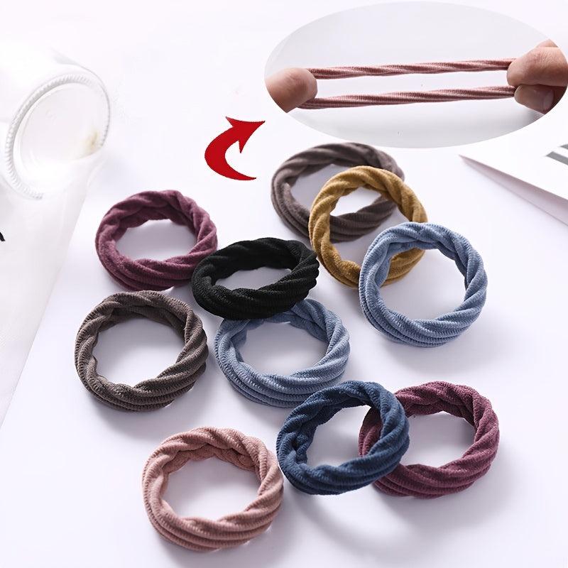 20pcs Hair Ties for Women Girls Non Slip Seamless Hair Bands Thick Curly Hair