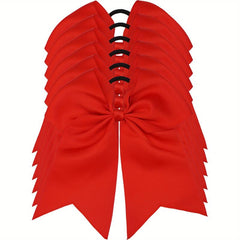 6pcs Jumbo Teams Cheerleaders Hair Bows Hair Accessories