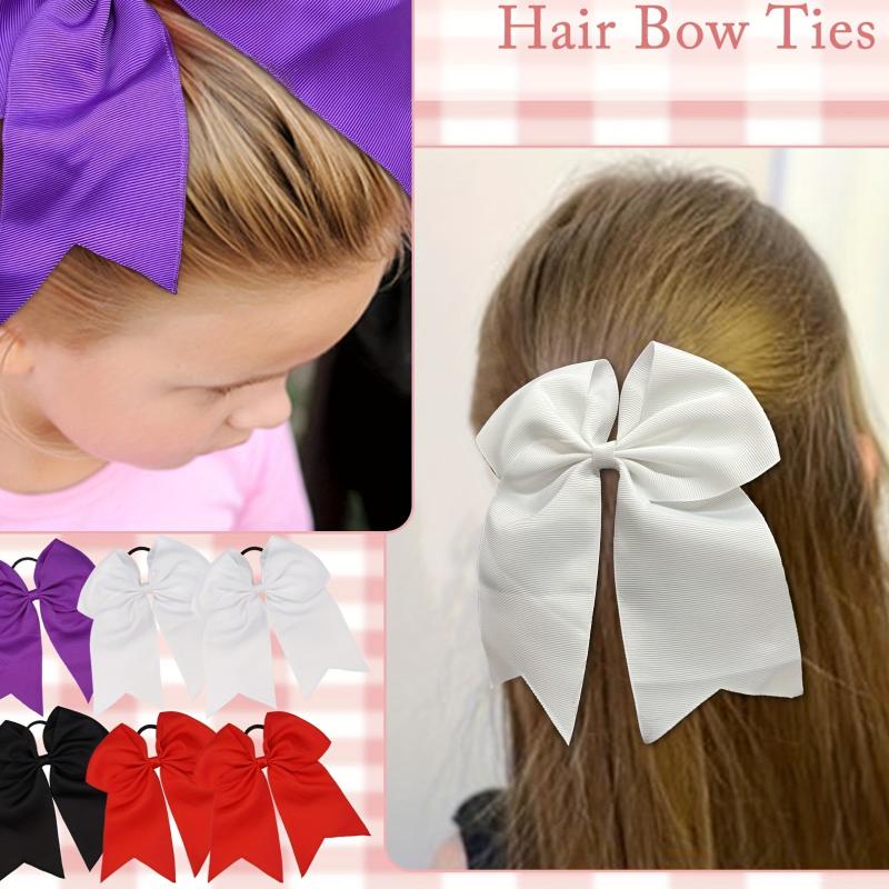 6pcs Jumbo Teams Cheerleaders Hair Bows Hair Accessories