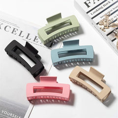 Frosted Square Hair Claw Clip Non Slip Strong Hold Grip Accessories