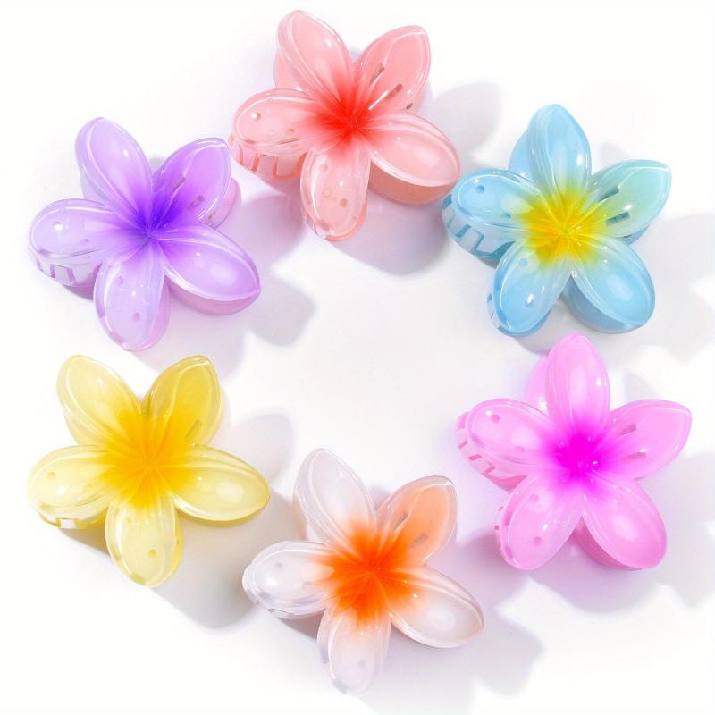 6 PCS Flower Hair Claw For Women Girls Kids Non-slip Hair Accessories