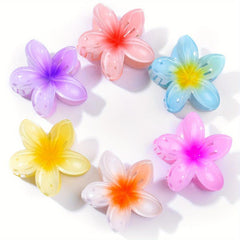 6 PCS Flower Hair Claw For Women Girls Kids Non-slip Hair Accessories