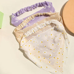 Daisy Print Headband Chiffon Scarf Hair Accessories