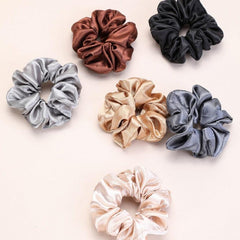 12pcs Silky Satin Scrunchies Large Scrunchies Colorful Hair Accessories
