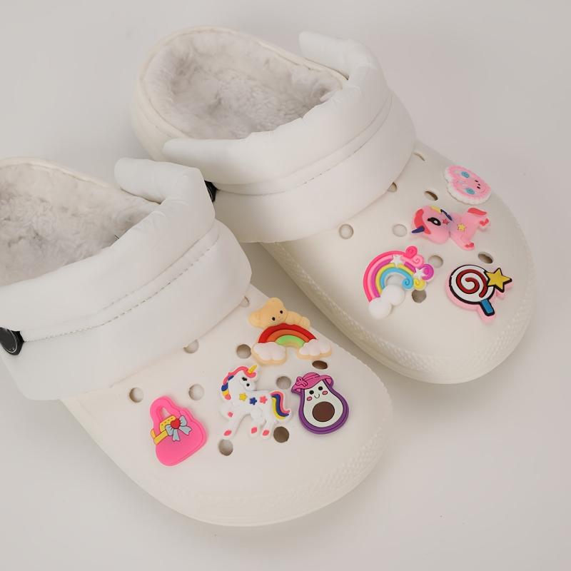 30pcs Unicorn Rainbow Avocado Shoe Charms for Women Girls
