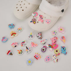 30pcs Unicorn Rainbow Avocado Shoe Charms for Women Girls