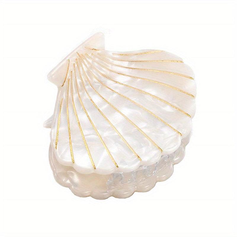 Shell Hair Claw Minimalist Banana Clip Hairgrip Non Slip Hair Accessory