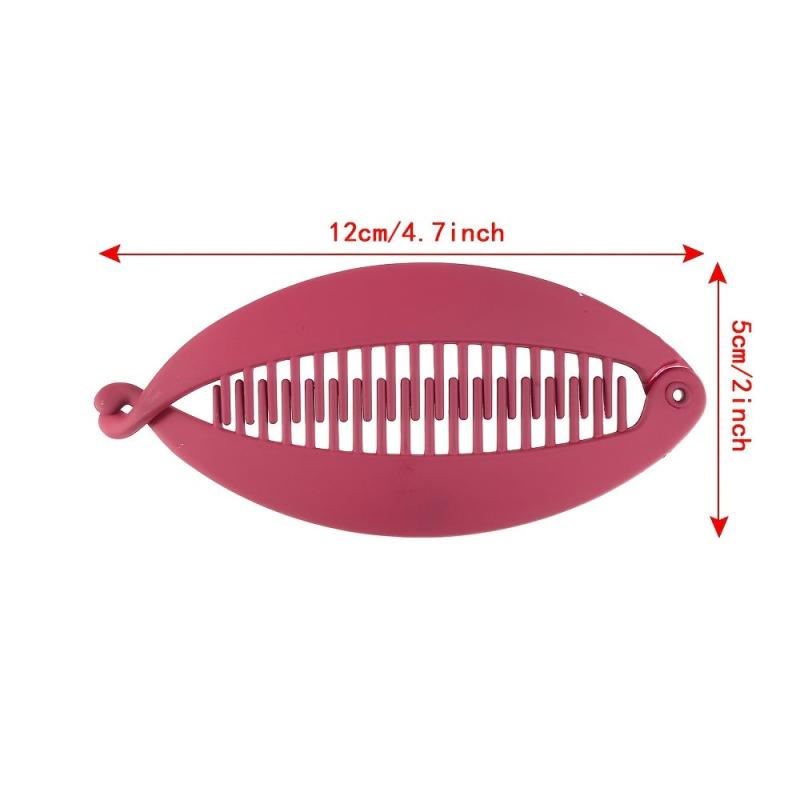 Acrylic Frosted Banana Hair Clip Retro Barrette Twist Clip