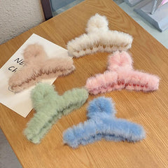 Colorful Winter Hair Claw Clips Large Non Slip Hair Barrettes