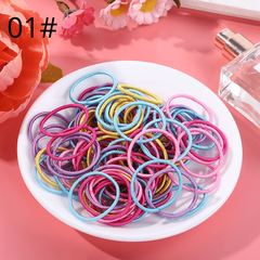 100pcs Hair Ties Girls Rubber Bands Scrunchy Elastic Hair Bands