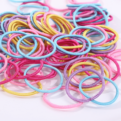 100pcs Hair Ties Girls Rubber Bands Scrunchy Elastic Hair Bands