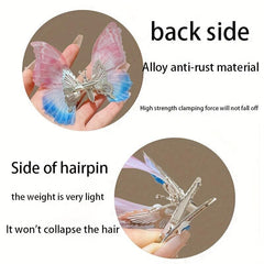 Y2K Butterfly Faux Pearl Hair Clip Head Jewelry