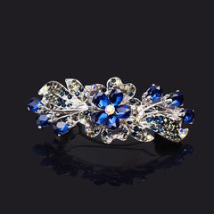 Vintage Flower Hair Clip Barrette Rhinestone Hairpin Headwear