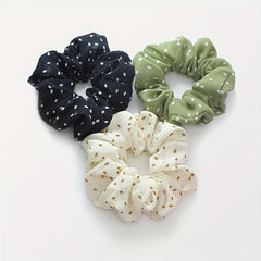 Polka Dot Scrunchies Hair Tie Large Hair Rope Style Hair Ring Ponytail Holder