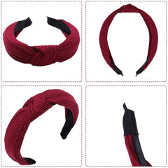 8pcs Non-slip Knotted Headbands Soft Fabric Hairband