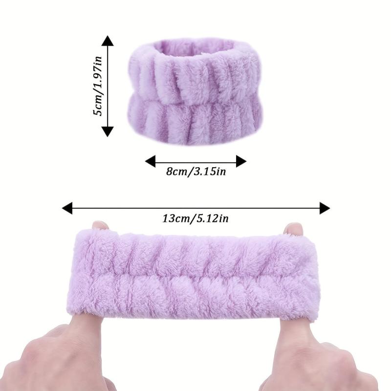 2pcs Microfiber Wrist Wash Towel Band - Absorbent Wrist Sweatband for Women