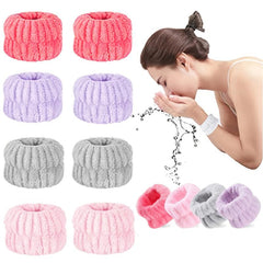 2pcs Microfiber Wrist Wash Towel Band - Absorbent Wrist Sweatband for Women