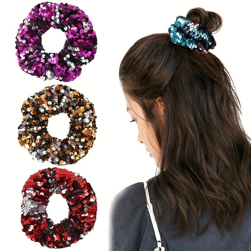 Sequined Scrunchie Large Hair Tie Head Accessory