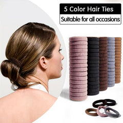 Solid Hair Tie Style Hair Rope Elastic Ponytail Holder Hair Ring Women Girls Hai