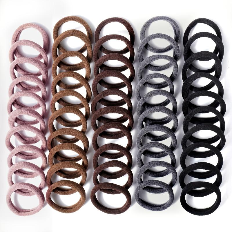 Solid Hair Tie Style Hair Rope Elastic Ponytail Holder Hair Ring Women Girls Hai