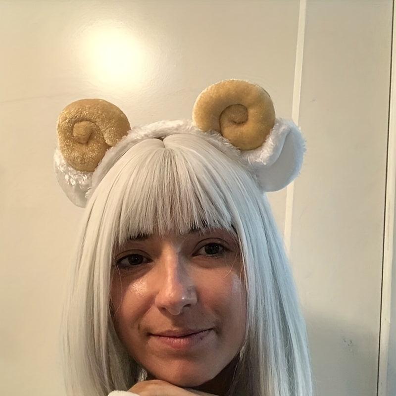 Cartoon Sheep Headband Plush Hair Band for Skincare
