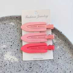 3pcs Solid Duck Billed Hair Clip Hair Accessories