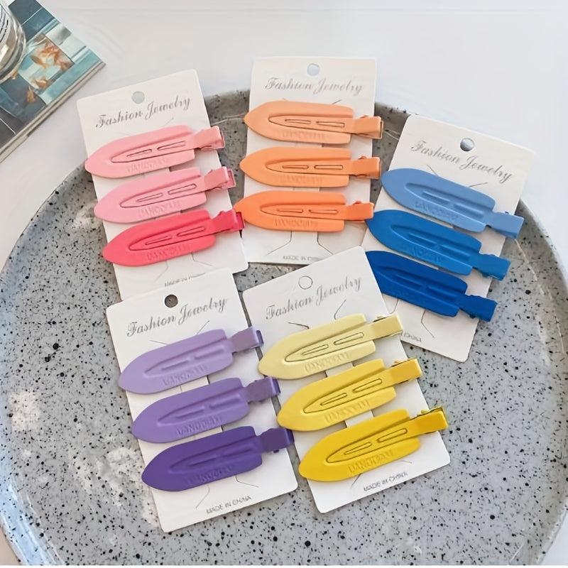 3pcs Solid Duck Billed Hair Clip Hair Accessories