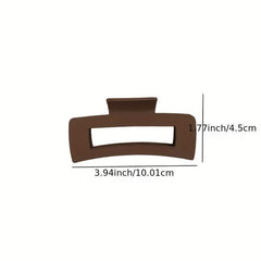 Matte Rectangular Hair Claw Clip Strong Hold Grip Thick Hair Accessories