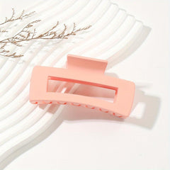 Matte Rectangular Hair Claw Clip Strong Hold Grip Thick Hair Accessories