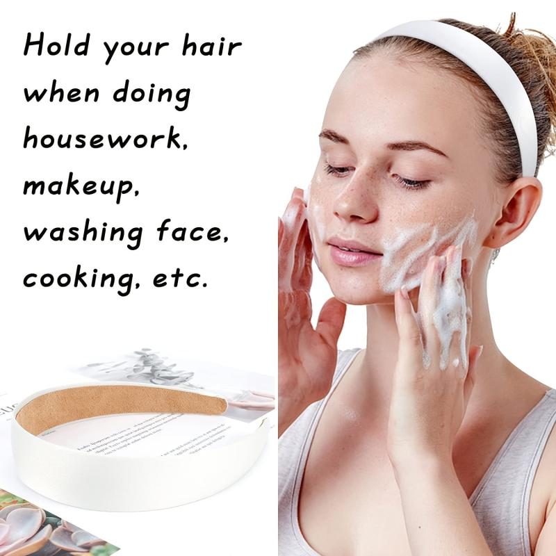 10pcs Satin Hairband Wide Headbands Women Non Slip Plain Head Bands