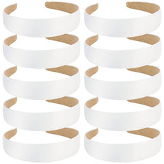 10pcs Satin Hairband Wide Headbands Women Non Slip Plain Head Bands