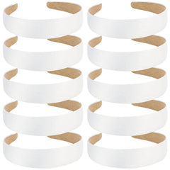 10pcs Satin Hairband Wide Headbands Women Non Slip Plain Head Bands