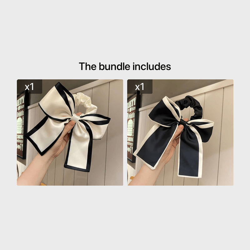 Summer Bow Hair Ring Women's And Streamer Big Hair Ring Hair Accessories