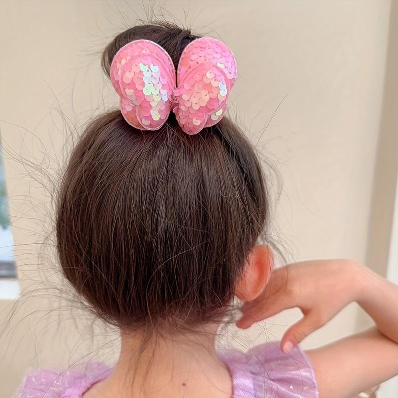 Sequin Butterfly Scrunchies for Kids Glitter Hair Accessories for Girls