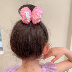 Sequin Butterfly Scrunchies for Kids Glitter Hair Accessories for Girls