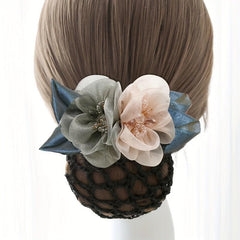 Mesh Flower Hair Net Ponytail Bun Holder Hair Accessories