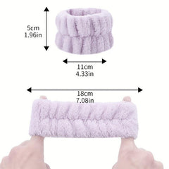 2pc Face Washing Wristband with Waterproof Sleeve